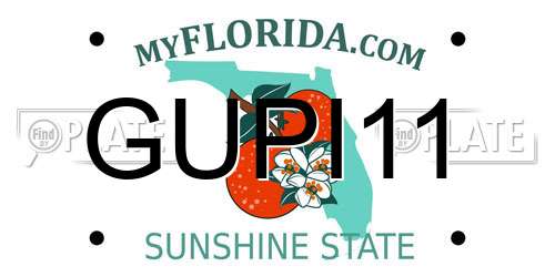 GUPI11 Florida License Plate