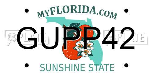 GUPP42 Florida License Plate