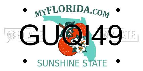 GUQI49 Florida License Plate