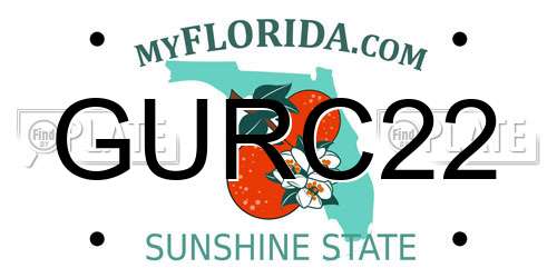 GURC22 Florida License Plate