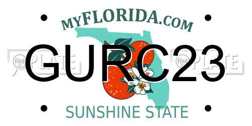 GURC23 Florida License Plate