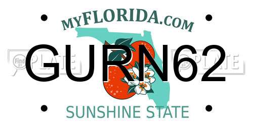 GURN62 Florida License Plate