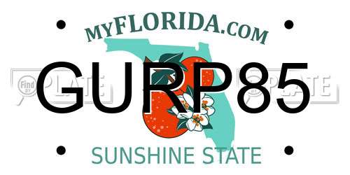 GURP85 Florida License Plate