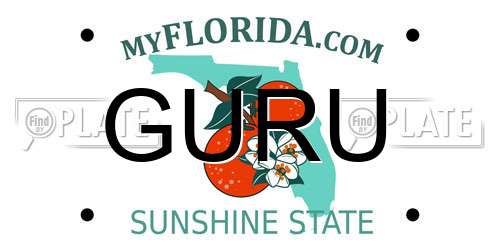 GURU Florida License Plate