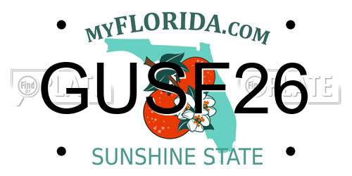 GUSF26 Florida License Plate