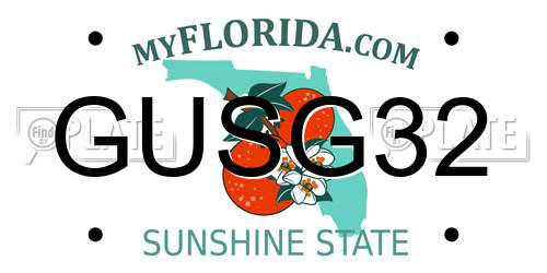 GUSG32 Florida License Plate