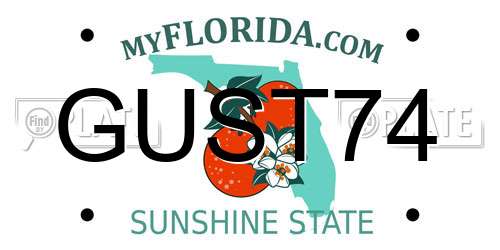 GUST74 Florida License Plate