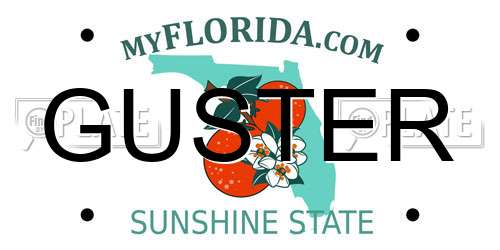 GUSTER Florida License Plate