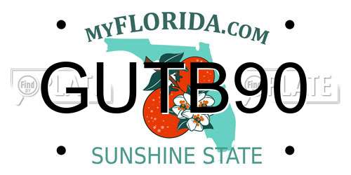 GUTB90 Florida License Plate