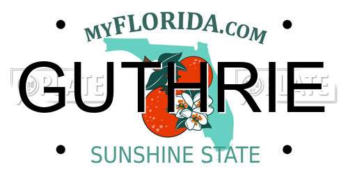 GUTHRIE Florida License Plate
