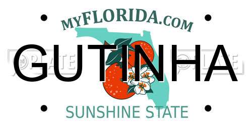GUTINHA Florida License Plate