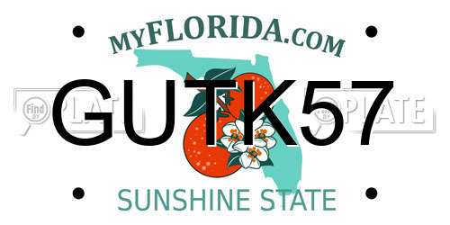 GUTK57 Florida License Plate