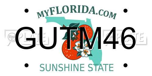 GUTM46 Florida License Plate
