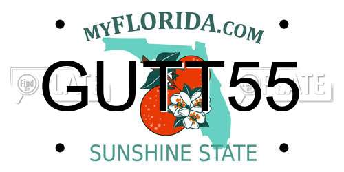 GUTT55 Florida License Plate