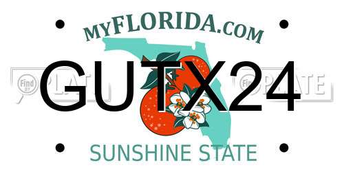 GUTX24 Florida License Plate