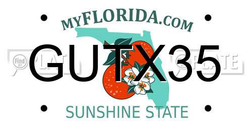 GUTX35 Florida License Plate