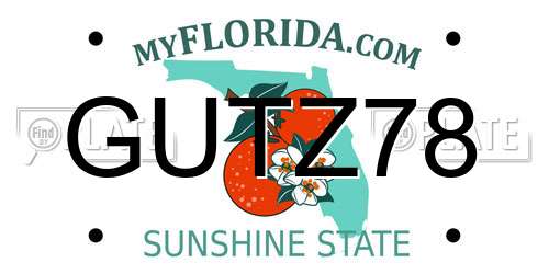 GUTZ78 Florida License Plate
