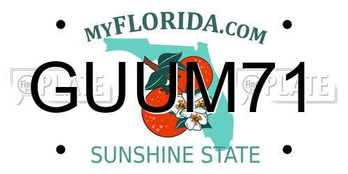 GUUM71 Florida License Plate