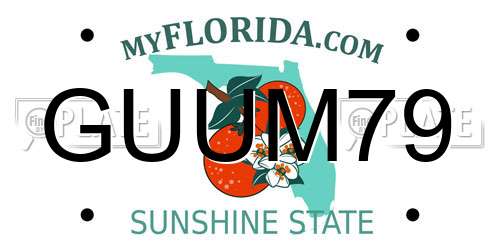 GUUM79 Florida License Plate