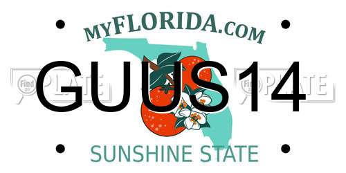 GUUS14 Florida License Plate