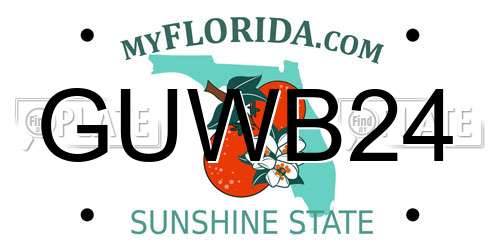 GUWB24 Florida License Plate