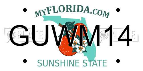 GUWM14 Florida License Plate