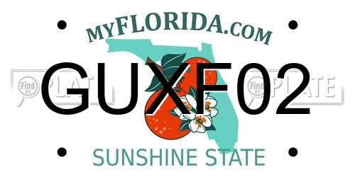 GUXF02 Florida License Plate