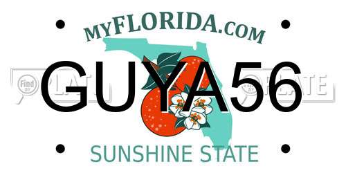 GUYA56 Florida License Plate