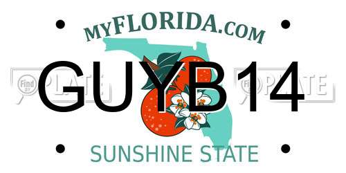 GUYB14 Florida License Plate