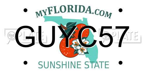 GUYC57 Florida License Plate