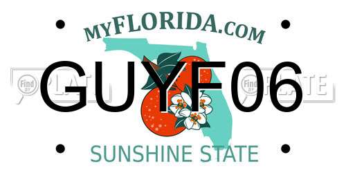 GUYF06 Florida License Plate