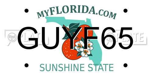 GUYF65 Florida License Plate