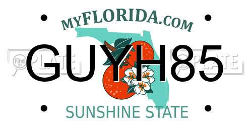 GUYH85 Florida License Plate