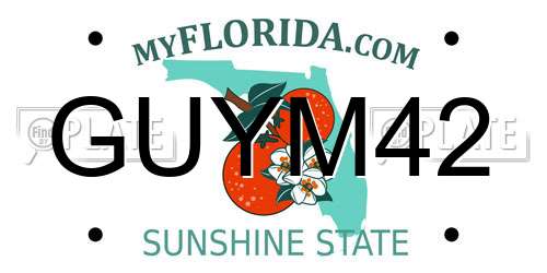 GUYM42 Florida License Plate