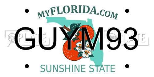 GUYM93 Florida License Plate
