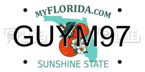 GUYM97 Florida License Plate