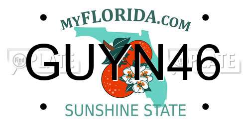 GUYN46 Florida License Plate