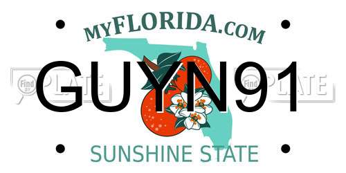 GUYN91 Florida License Plate