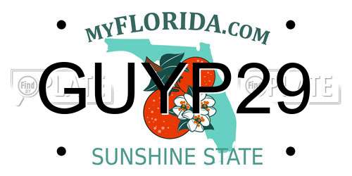 GUYP29 Florida License Plate