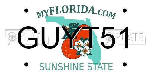 GUYT51 Florida License Plate