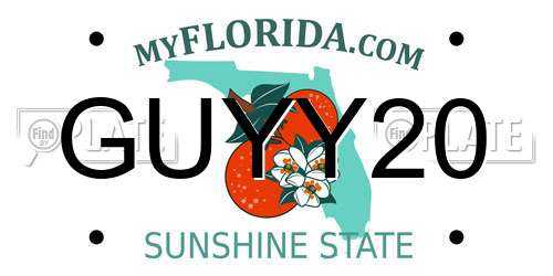 GUYY20 Florida License Plate