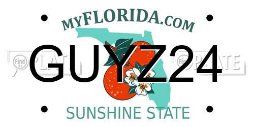 GUYZ24 Florida License Plate