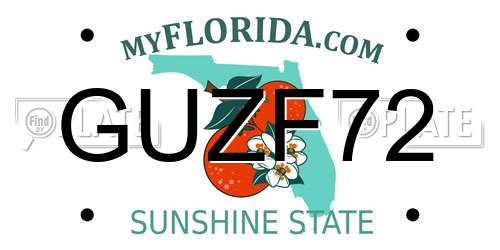 GUZF72 Florida License Plate