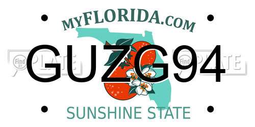 GUZG94 Florida License Plate