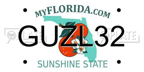 GUZL32 Florida License Plate