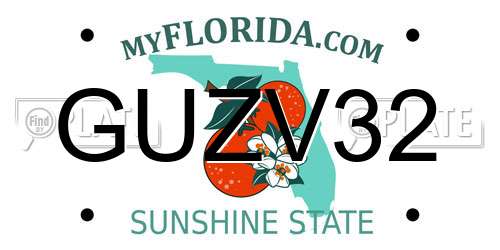 GUZV32 Florida License Plate
