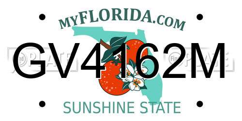 GV4162M Florida License Plate
