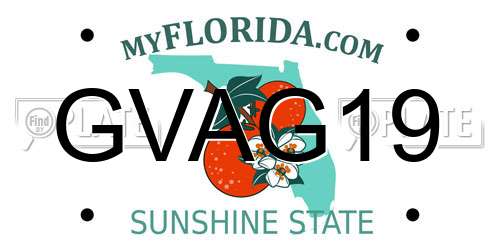 GVAG19 Florida License Plate