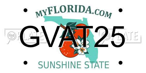 GVAT25 Florida License Plate