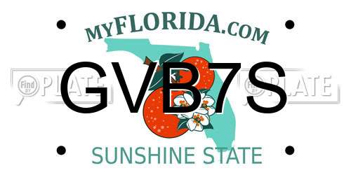 GVB7S Florida License Plate